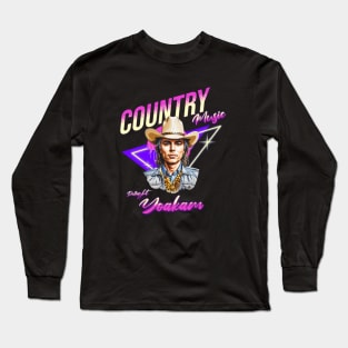 dwight yoakam //retro vector neon Long Sleeve T-Shirt